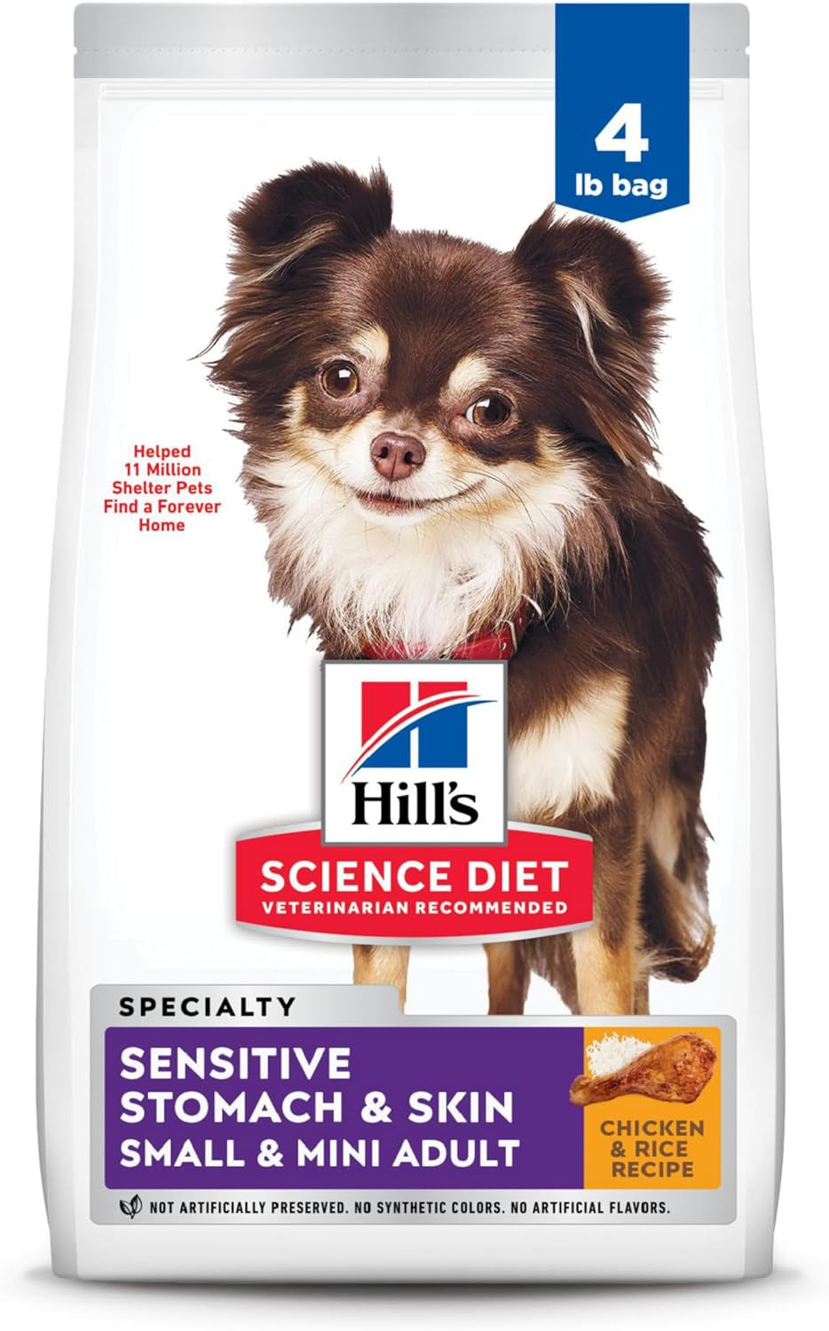 Sensitive Stomach and Skin Adult, Small and Mini, Chicken Recipe, Dry Dog Food, 1.81Kg Bag